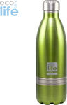 Ecolife Thermos Bottle Flasche Thermosflasche Rostfreier Stahl BPA-frei Grün 750ml 33-BO-3001