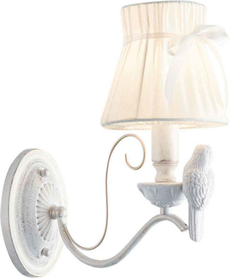 Aca Vintage Lamp Wall with Socket E14 White 29x29x14cm