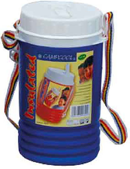 Campcool με Ιμάντα Μεταφοράς Μπουκάλι Θερμός Πλαστικό 1.25lt Μπλε με Επιστόμιο