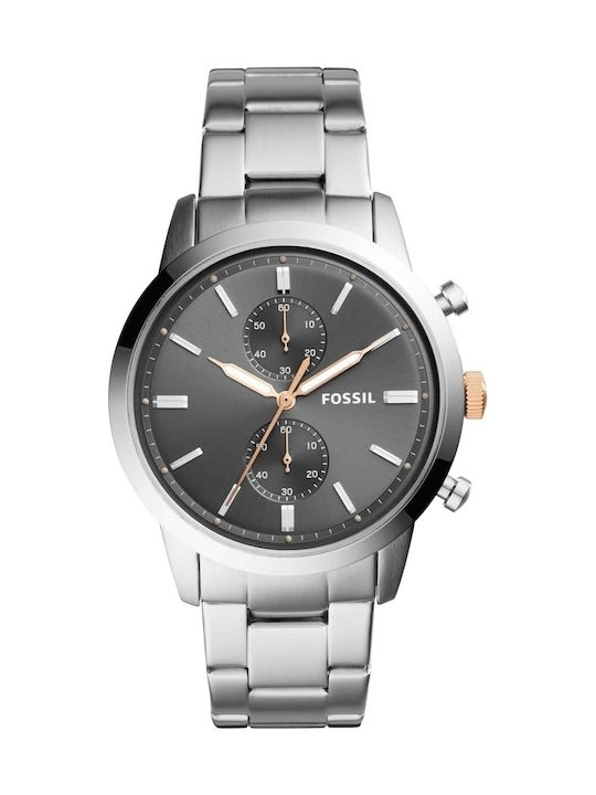Fossil Townsman Ρολόι Μπαταρίας με Μεταλλικό Μπρασελέ