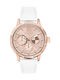 Reina Fere Amphitrite Watch with White Leather Strap