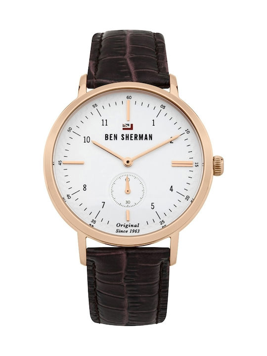 Ben Sherman The Dylan Professional Uhr Batterie mit Braun Lederarmband