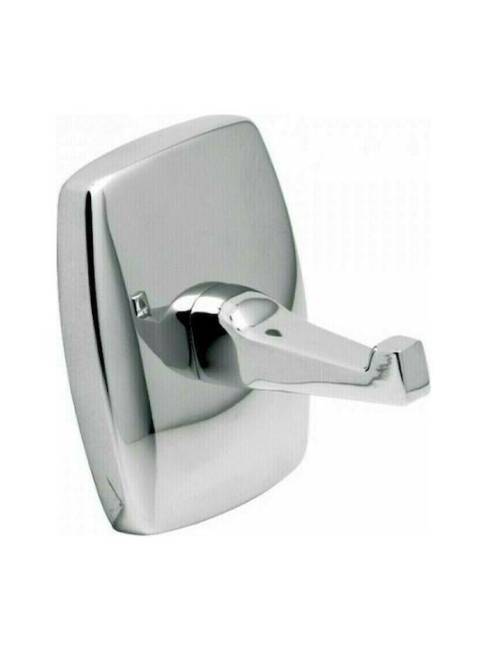 Gloria Hotelia Single Wall-Mounted Bathroom Hook Silver 03-8040