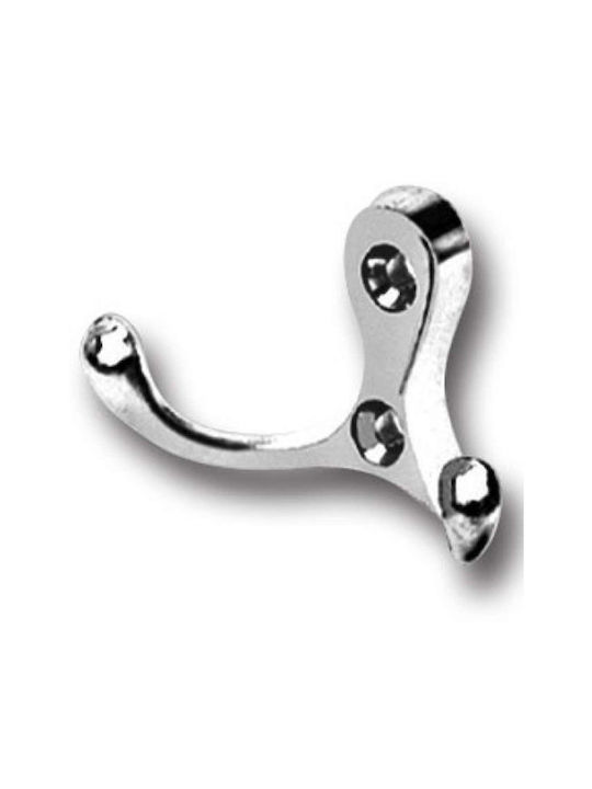 Gloria Hotelia Double Wall-Mounted Bathroom Hook ​5x4cm Silver