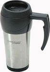 Thermos THERMOcafe Glass Thermos Stainless Steel Silver 400ml with Mouthpiece and Handle 213-9689