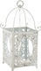 Inart Lantern Metallic Floor White 23.5x23.5x49εκ. 1pcs