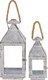 Inart Floortop Metallic Lanterns Set White 2pcs