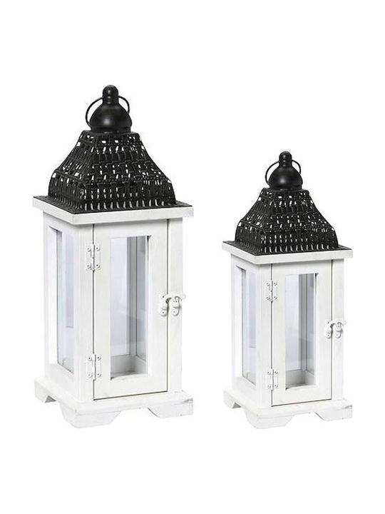 Espiel Lanterns Set Die-Cast Floortop White 2pcs