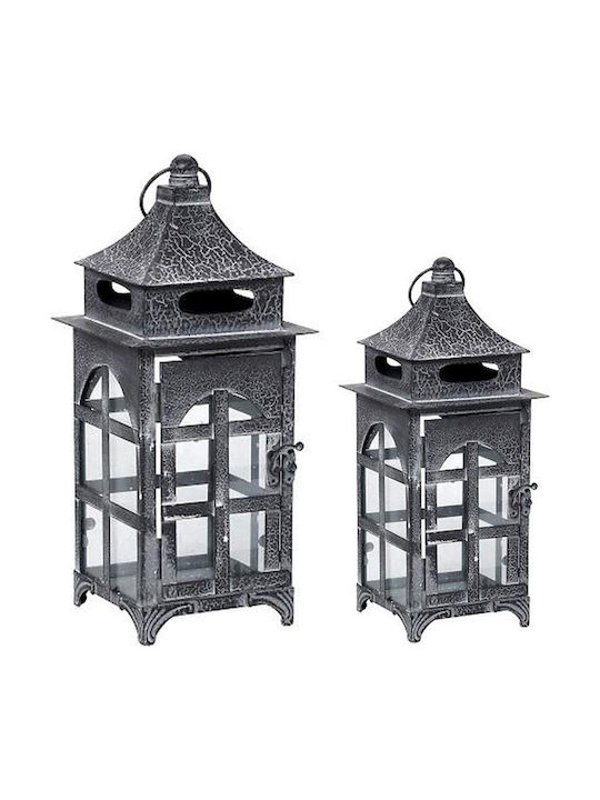 Espiel Lanterns Set Die-Cast Floortop Gray 2pcs