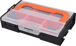 Tactix Werkzeugkoffer-Organisator 6 Positionen mit einstellbaren Fächern Schwarz 26x16.8x6cm