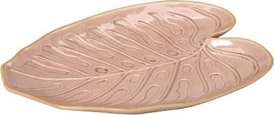 Espiel Platou Decorativ Oval Ceramică Roz 1buc 31x20.5x3.5buc