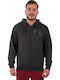 Russell Athletic Men's Sweatshirt Jacket with Hood and Pockets Black