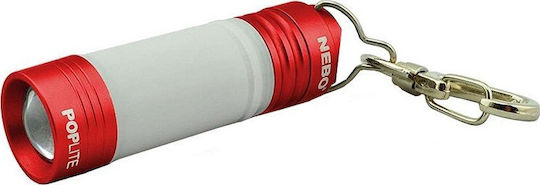 Nebo Keychain Flashlight LED with Maximum Brightness 20lm Poplite Red Red