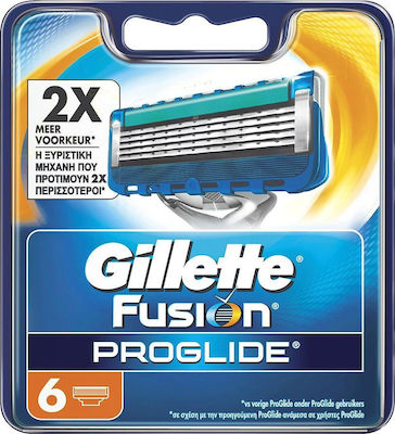 Gillette Fusion Proglide Ανταλλακτικές Κεφαλές με 4 Λεπίδες και Λιπαντική Ταινία 6τμχ