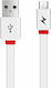Awei Flat USB 2.0 to micro USB Cable Λευκό 1m (...