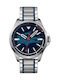 Lacoste Capbreton Ανδρικό Ρολόι 46mm Μπαταρίας με Ασημί Μεταλλικό Μπρασελέ