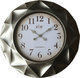 Homeplus Wall Clock Plastic Silver Ø61cm