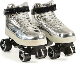 Byox Kids Adjustable Quad Rollers Silver