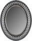 Homeplus Wall Mirror Oval with Silver Plastic Frame 76x61cm 1pcs