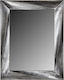 Homeplus Wall Mirror with Silver Plastic Frame 75x60cm 1pcs