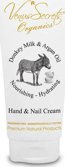 Venus Secrets Nail Cream Donkey Milk & Argan Oil Tube Moisturizing Hand & Nail Cream 100ml