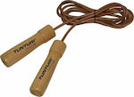 Tunturi Leather Jump Rope with Ball Bearings Brown 2.75m