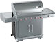 Landmann Avalon PTS+ 6.1 Gasgrill Gusseisen Rost 88.5cmx51cmcm mit 5 cm 14.4kW und Seitenbrenner Infrarot