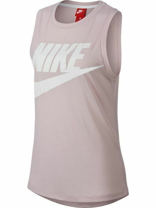 Nike Sportswear Essential Tank Damen Sportlich Bluse Ärmellos Rosa