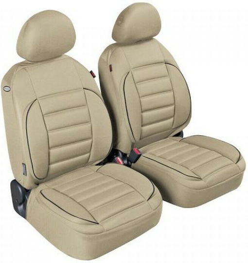 Lampa Front Car Covers 2pcs Polyester De-Luxe Sport Edition Beige