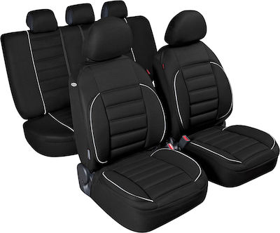 Lampa Car Seat Cover Set 9pcs Polyester De-Luxe Sport Edition Black