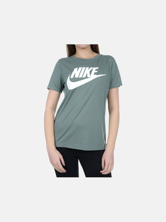 Nike Sportswear Essential Дамска Спортна Блуза Къс ръкав Зелен