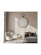 Inart Wall Mirror with Gold Plastic Frame Diameter 59cm 1pcs