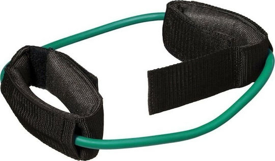 Lowenstein Übungsschlauch mit Manschette Mittel Widerstandsbänder Gymtube Mäßig / Schwer mit Griffen Grün 0.45m