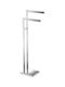 Sanco Double Floor Standing Bathroom Freestanding Coat Rack ​30x90cm Silver 0507-Α3