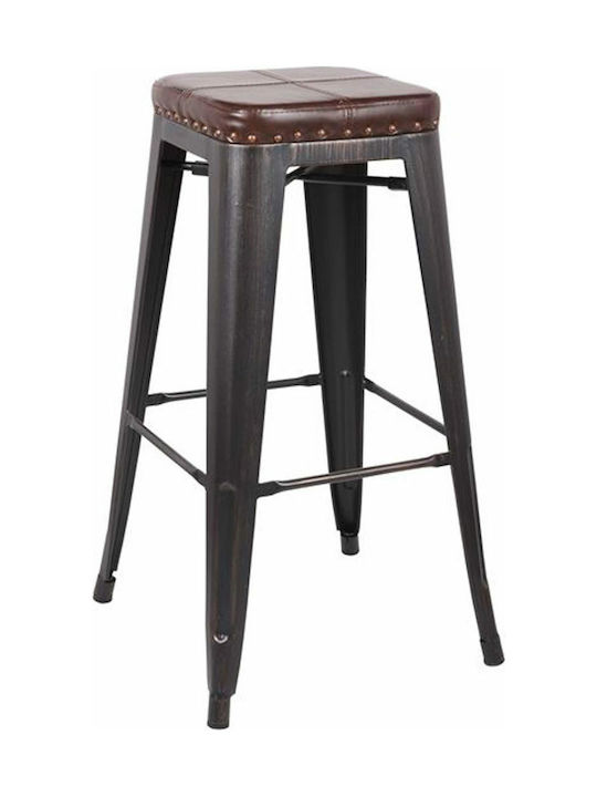 Metallic Stool for Bar Outdoor Relix 43x43x78cm