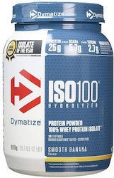 Dymatize ISO 100 Hydrolyzed Molkenprotein Glutenfrei mit Geschmack Glatte Banane 900gr