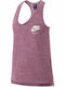 Nike Vintage Women's Athletic Cotton Blouse Sleeveless Pink