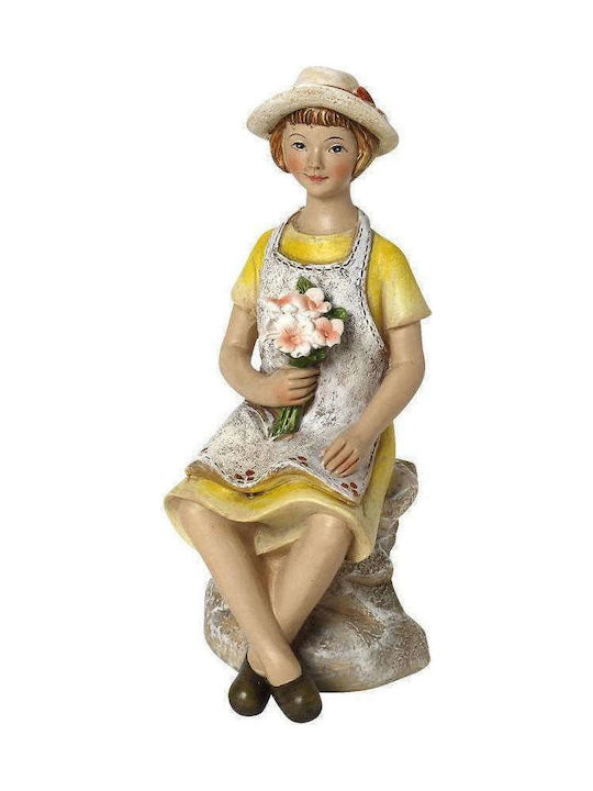 Espiel Statuete Decorative din Material Ceramic 7x6.5x15cm 2buc