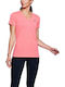 Under Armour Threadborne Train Twist V-Neck Women's Athletic T-shirt with V Neckline Pink