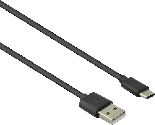 Lamtech USB 2.0 Kabel USB-C männlich - USB-A 18W Schwarz 1m (LAM442911)