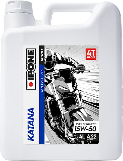 Ipone Full Power Katana 15W-50 Συνθετικό Λάδι Μοτοσυκλέτας για Τετράχρονους Κινητήρες 4lt
