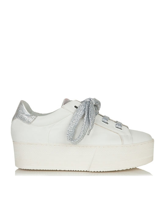 Sante 99051-10 Damen Flatforms Sneakers Weiß