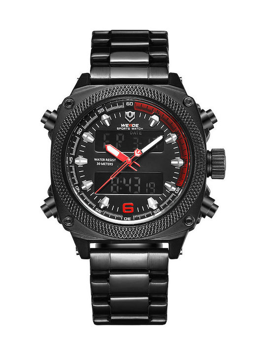 Weide Ceas Barbati 43mm Baterie cu Brățară dinM...