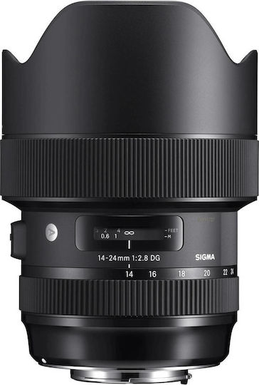 Sigma Full Frame Φωτογραφικός Φακός 14-24mm f/2.8 DG HSM Art Wide Angle Zoom για Nikon F Mount Μαύρος