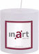 Inart Scented Candle with Scent Vanilla White 7x7.5cm 1pcs