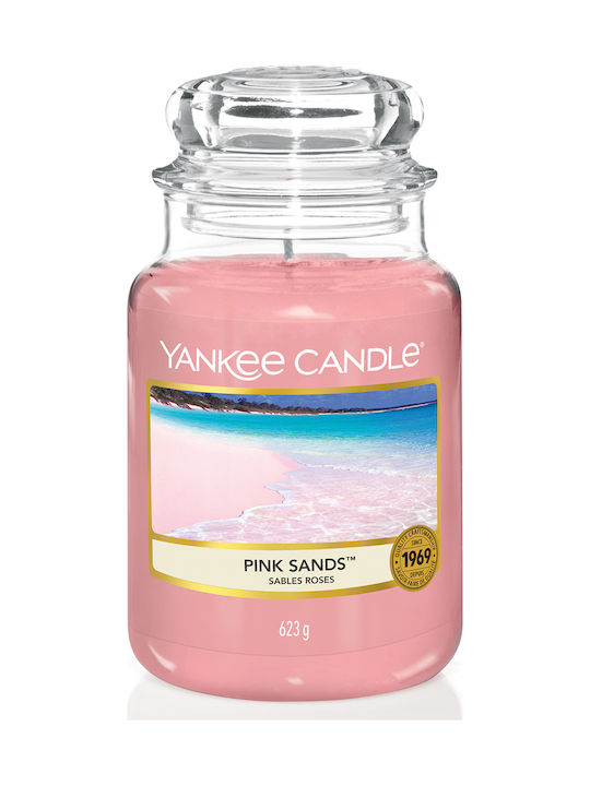 Yankee Candle Ароматна Свещ Буркан с Аромат на Розови пясъци Розов 623гр 1бр