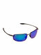 Maui Jim Hookipa Men's Sunglasses with Black Metal Frame and Blue Polarized Mirror Lens B407-11