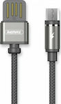 Remax Gravity RC-095m Geflochten / Magnetisch USB 2.0 auf Micro-USB-Kabel Schwarz 1m (14939) 1Stück