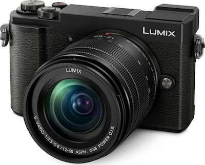 Panasonic Mirrorless Φωτογραφική Μηχανή Lumix GX9 Micro Four Thirds (4/3") Kit (G Vario 12-60mm F3.5-5.6 Asph. Power OIS) Black