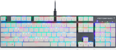 Motospeed CK94 Gaming Mechanical Keyboard with Kailh Box White switches and RGB lighting (English US) Gray